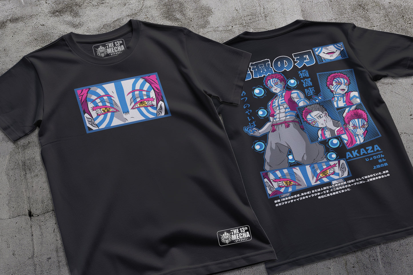 Demon Slayer - Akaza 01 Premium Anime Design, High Quality DTF Print, 100% Cotton Shirt