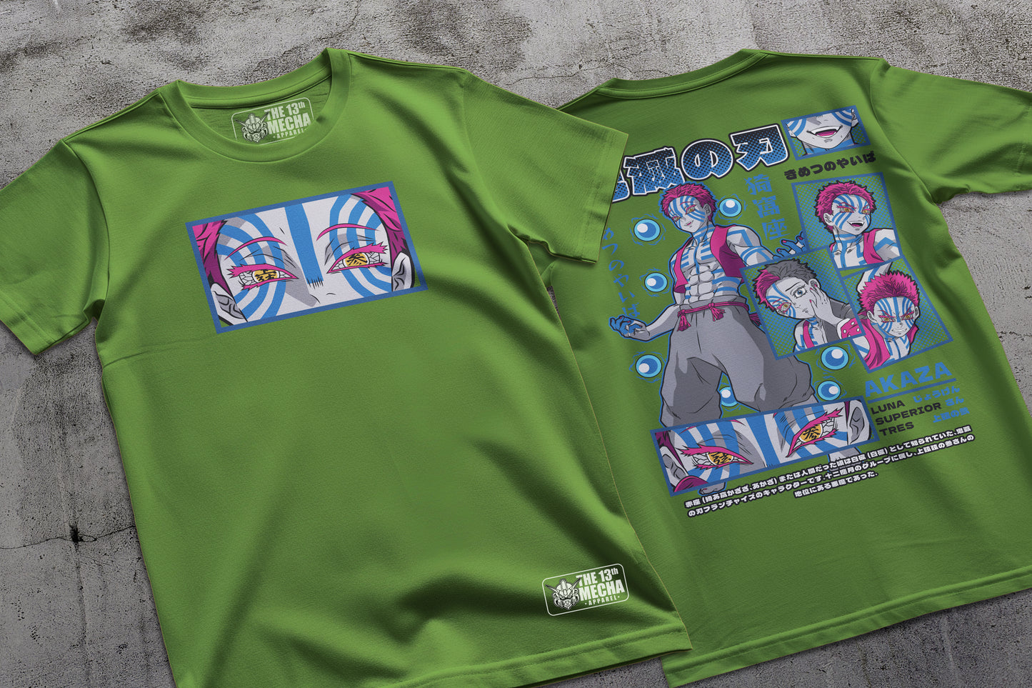 Demon Slayer - Akaza 01 Premium Anime Design, High Quality DTF Print, 100% Cotton Shirt