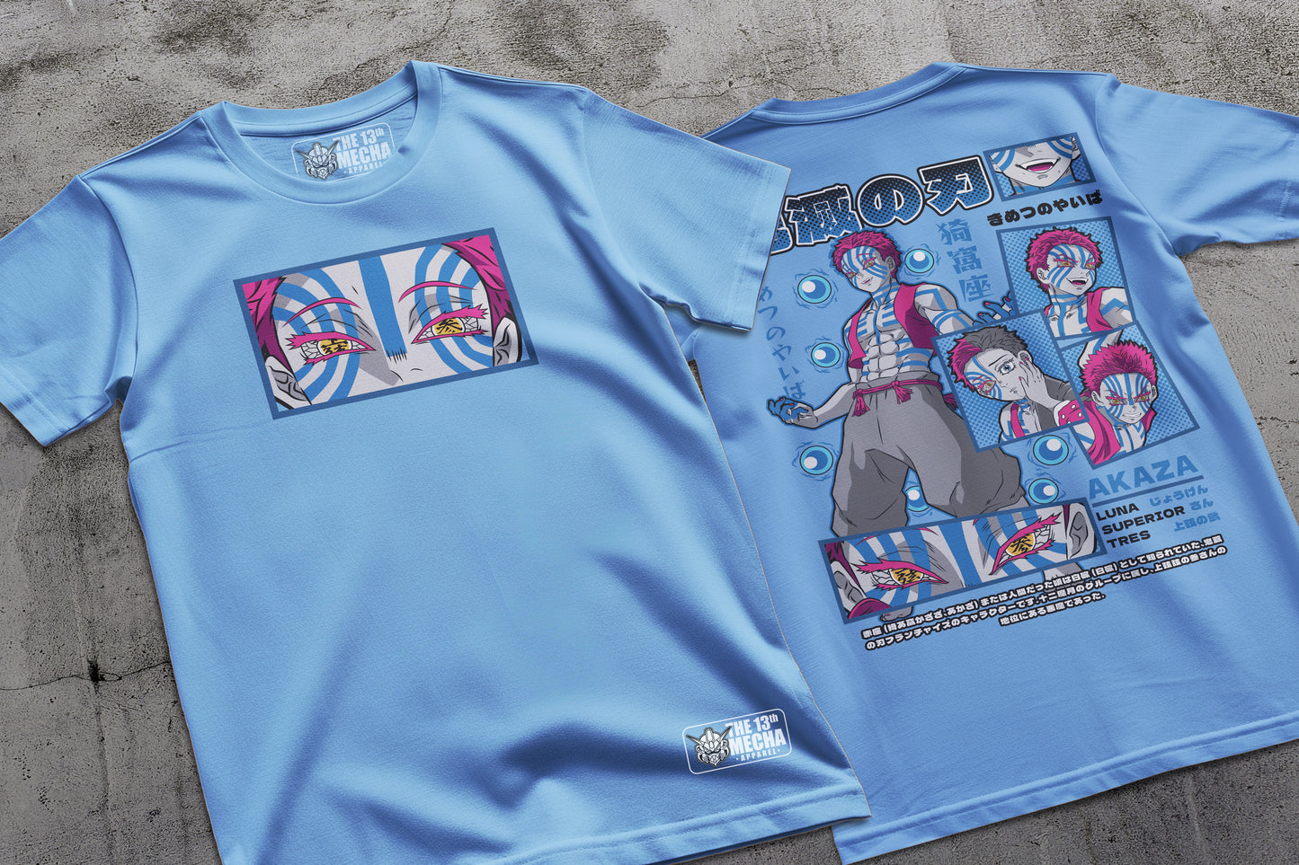 Demon Slayer - Akaza 01 Premium Anime Design, High Quality DTF Print, 100% Cotton Shirt