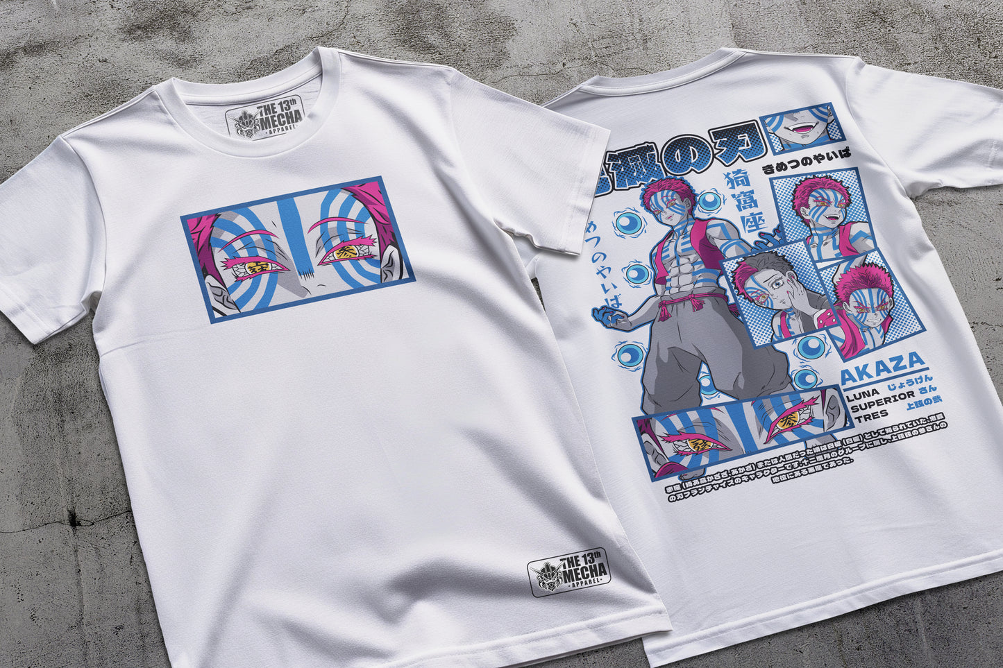Demon Slayer - Akaza 01 Premium Anime Design, High Quality DTF Print, 100% Cotton Shirt