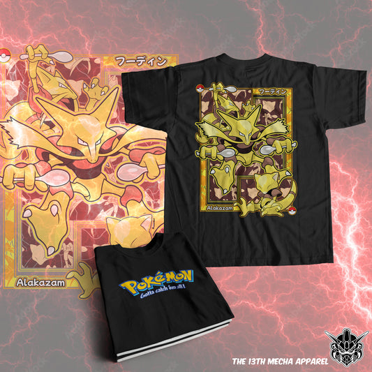 Pokemon - Alakazam 01 Premium Anime Design, High Quality DTF Print, 100% Cotton Shirt