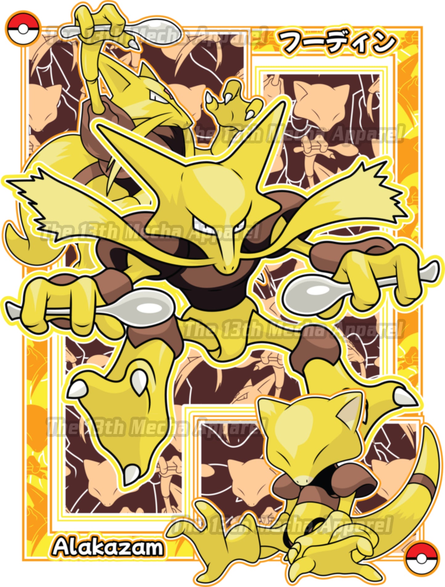 Pokemon - Alakazam 01 Premium Anime Design, High Quality DTF Print, 100% Cotton Shirt