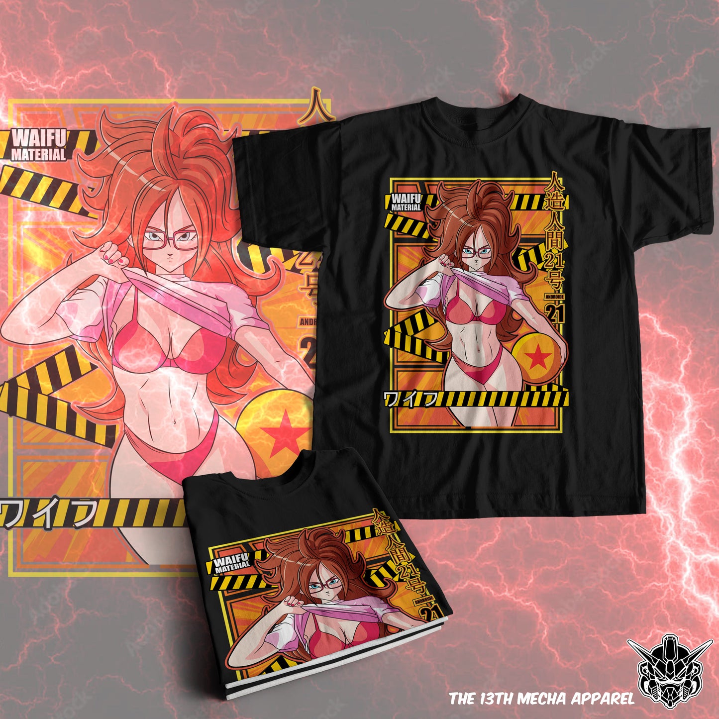 Waifu - Android 21 Premium Anime Design, High Quality DTF Print, 100% Cotton Shirt