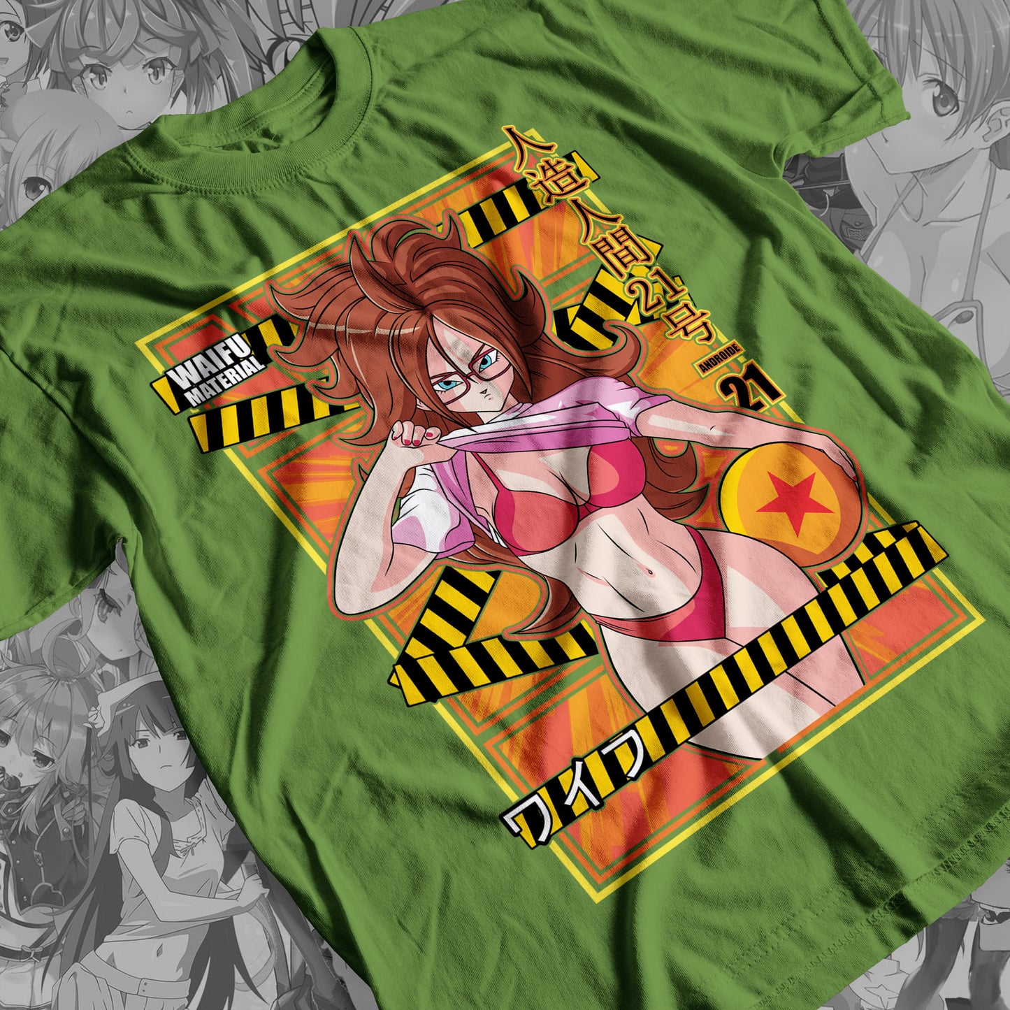 Waifu - Android 21 Premium Anime Design, High Quality DTF Print, 100% Cotton Shirt