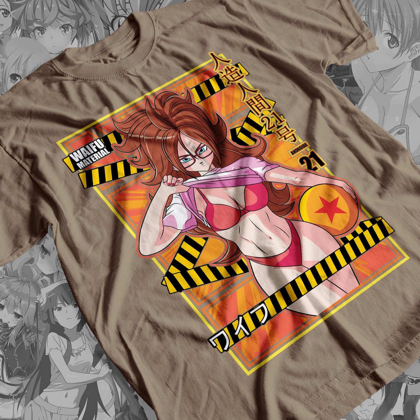Waifu - Android 21 Premium Anime Design, High Quality DTF Print, 100% Cotton Shirt