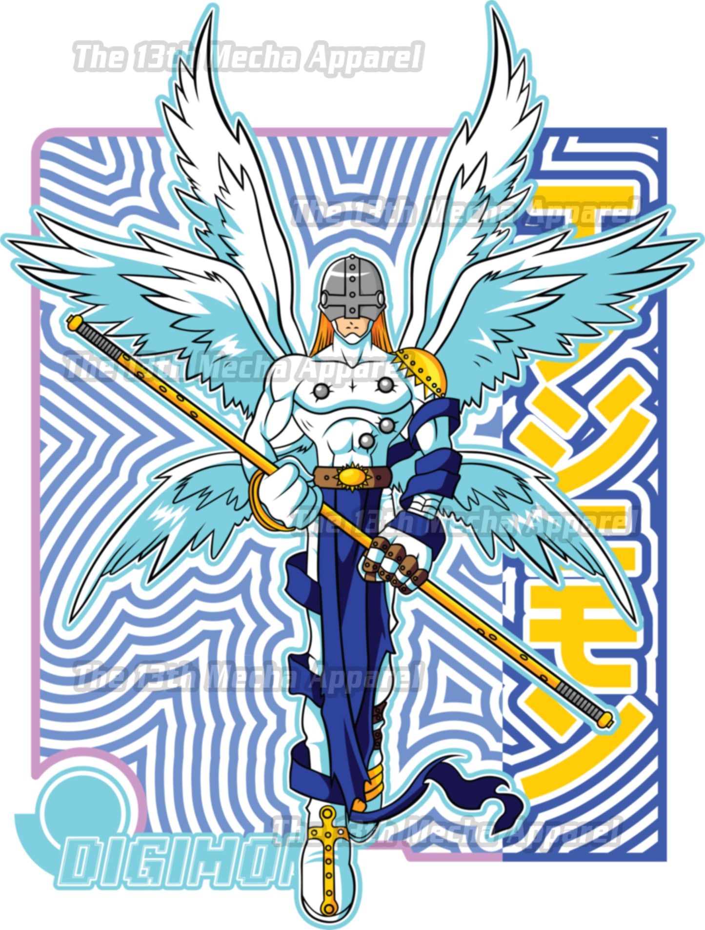 Digimon: Angemon 02 Premium Anime Design, High Quality DTF Print, 100% Cotton Shirt