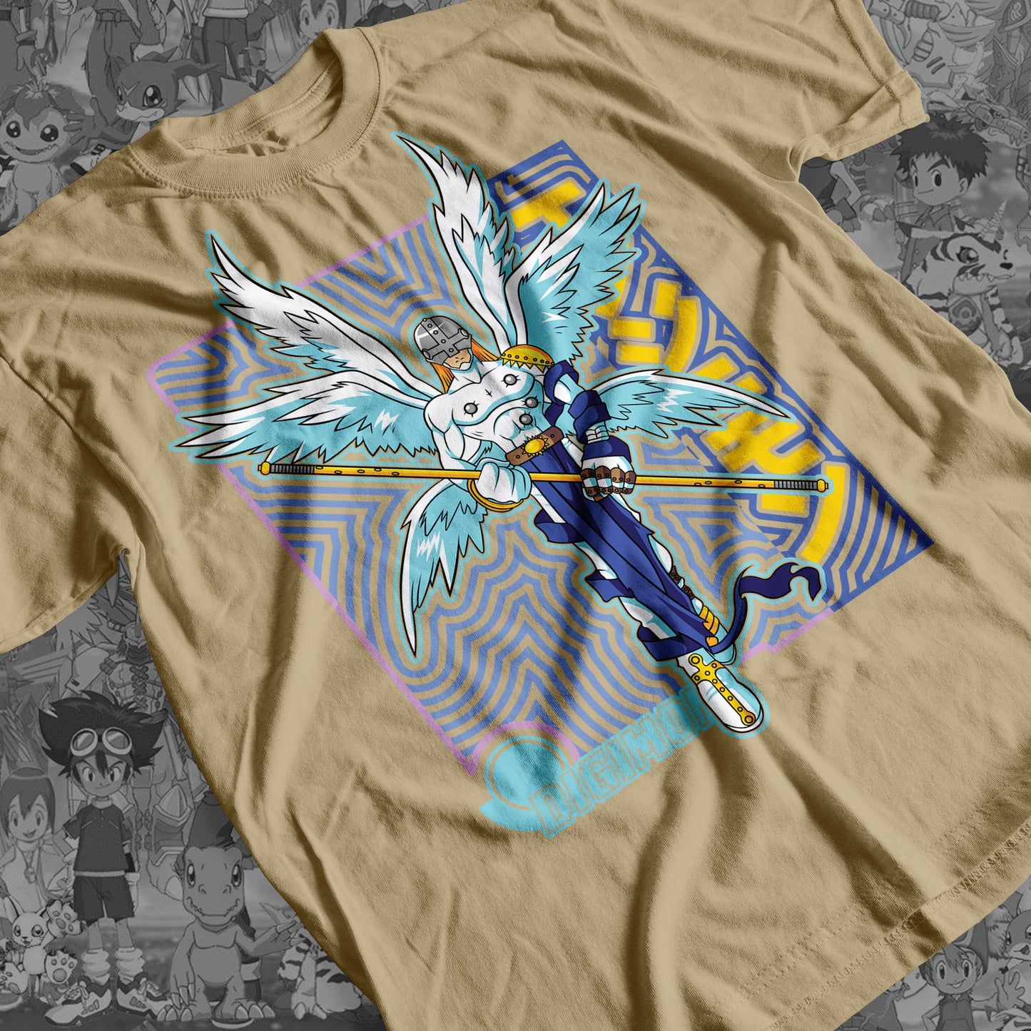 Digimon: Angemon 02 Premium Anime Design, High Quality DTF Print, 100% Cotton Shirt