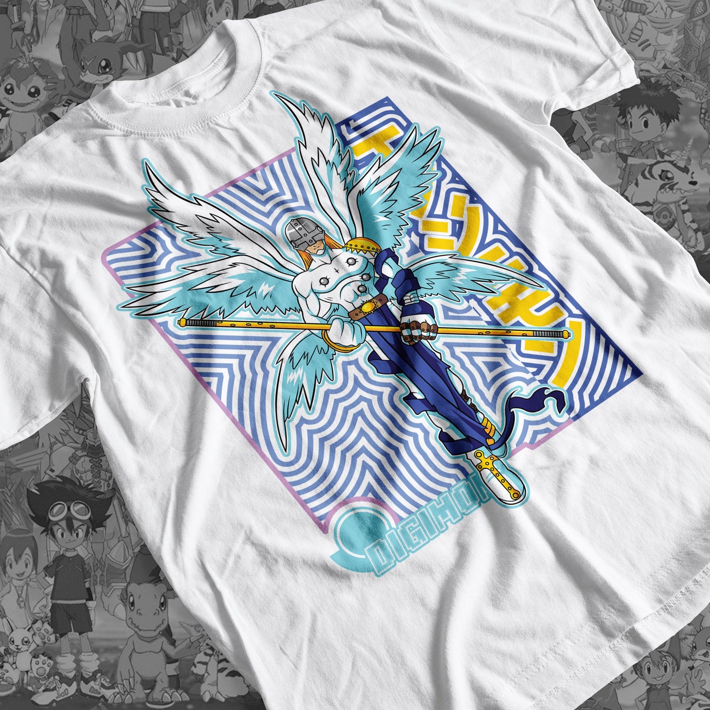 Digimon: Angemon 02 Premium Anime Design, High Quality DTF Print, 100% Cotton Shirt