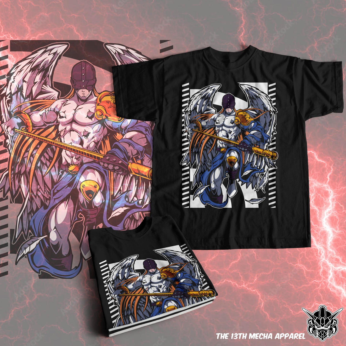 Digimon: Angemon 01 Premium Anime Design, High Quality DTF Print, 100% Cotton Shirt