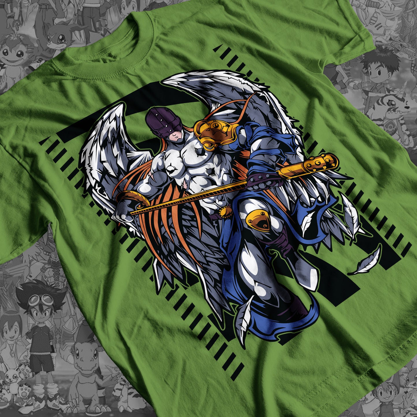 Digimon: Angemon 01 Premium Anime Design, High Quality DTF Print, 100% Cotton Shirt