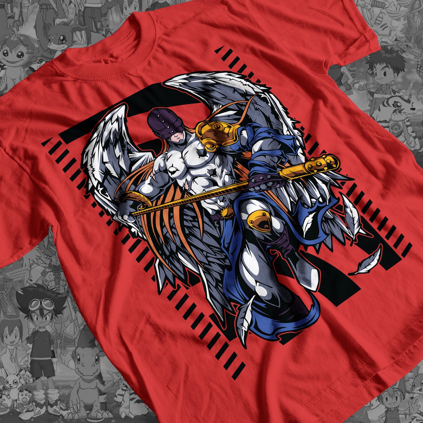 Digimon: Angemon 01 Premium Anime Design, High Quality DTF Print, 100% Cotton Shirt