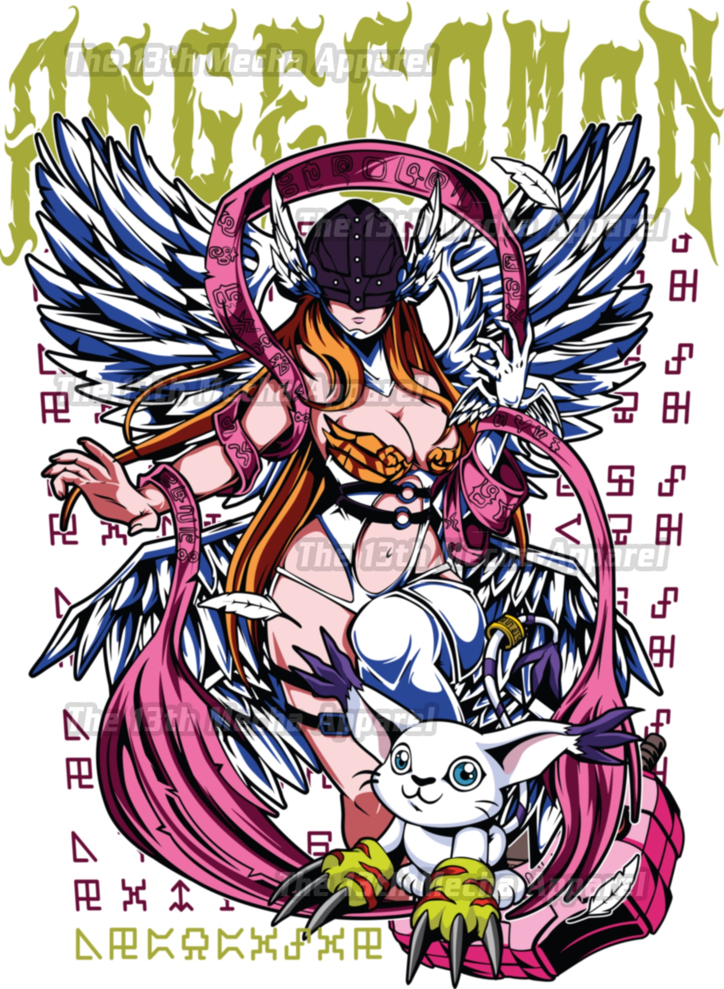 Digimon: Angewomon 01 Premium Anime Design, High Quality DTF Print, 100% Cotton Shirt