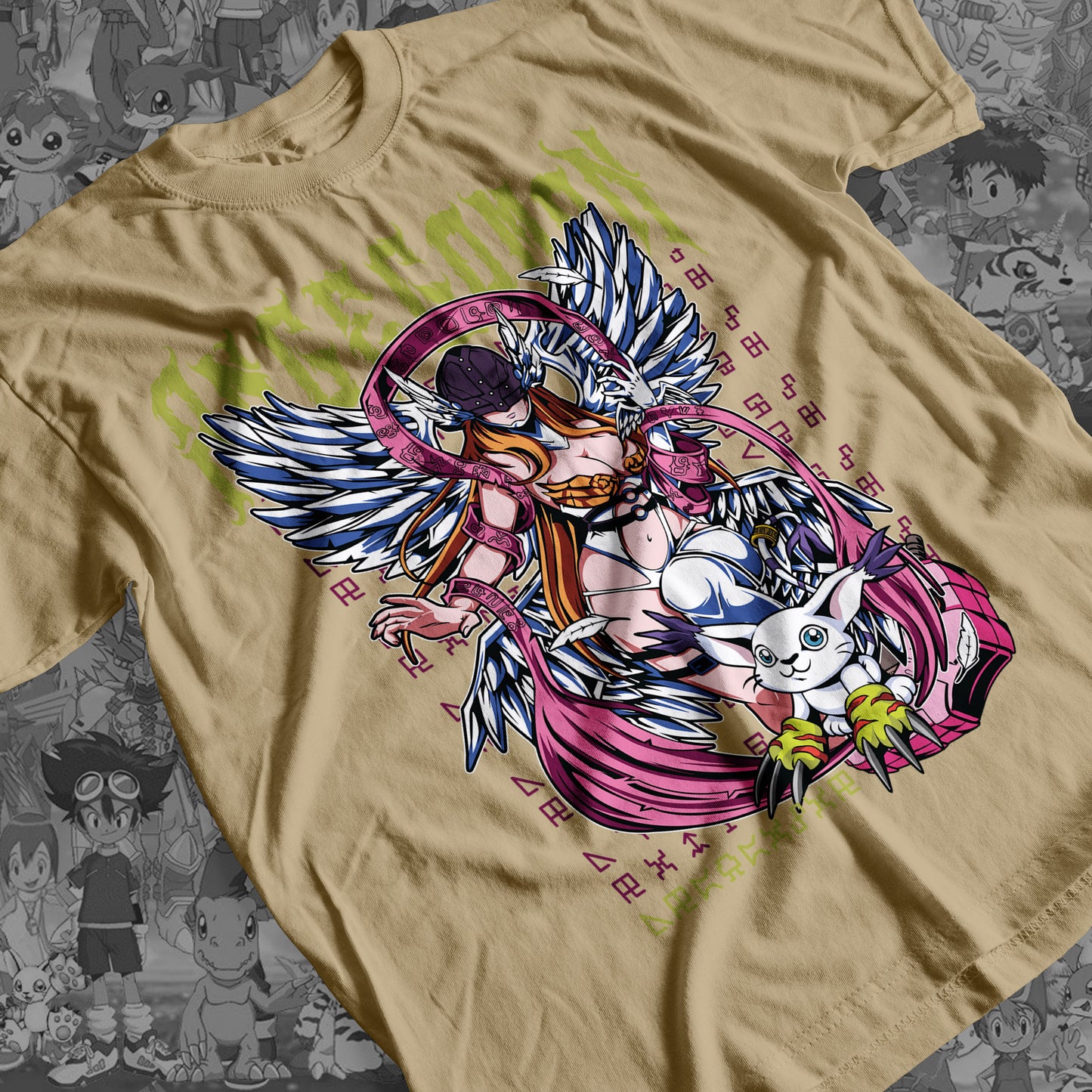 Digimon: Angewomon 01 Premium Anime Design, High Quality DTF Print, 100% Cotton Shirt