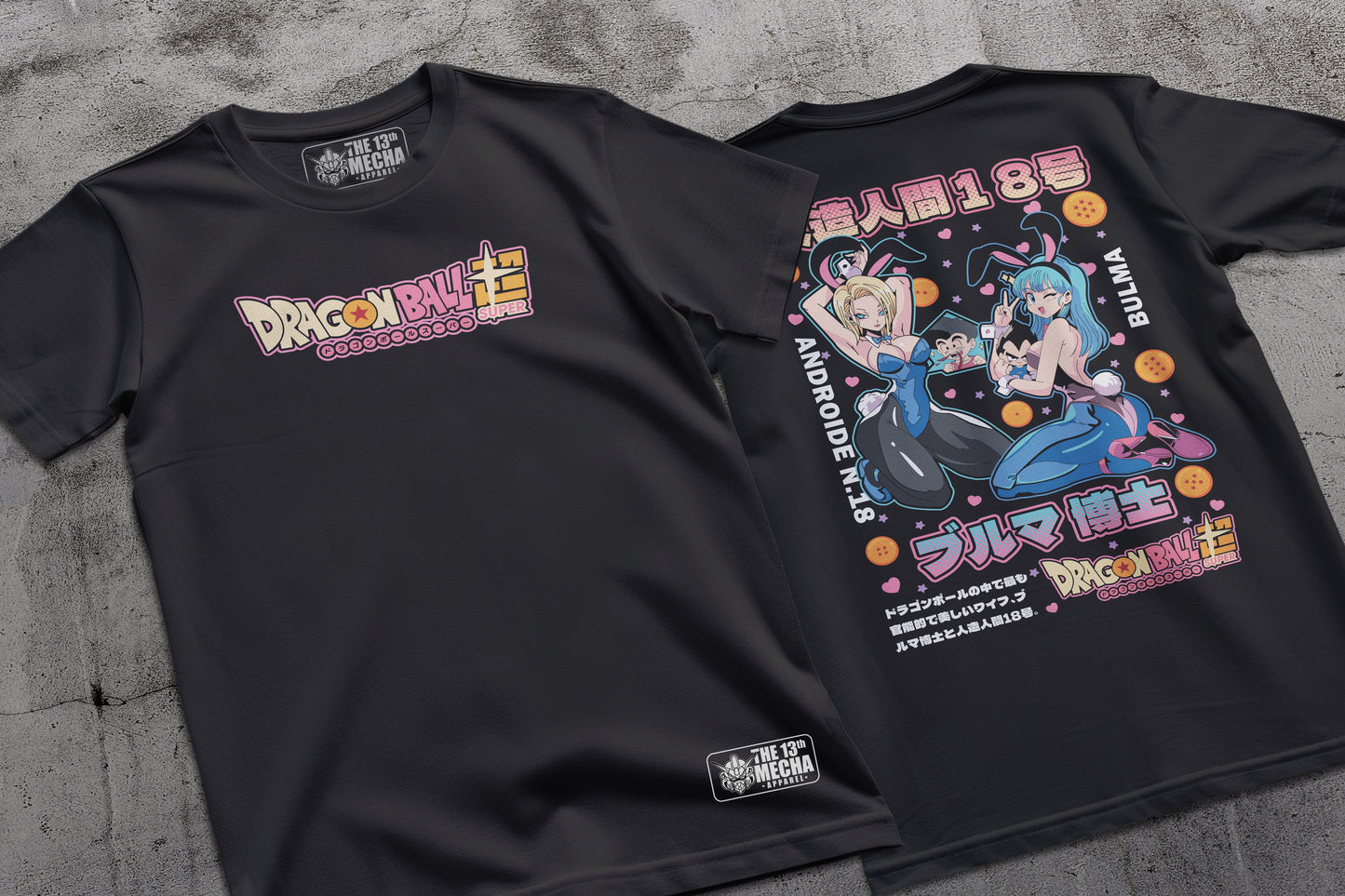 Dragon Ball - Anroid 18 and Bulma 01 Premium Anime Design, High Quality DTF Print, 100% Cotton Shirt