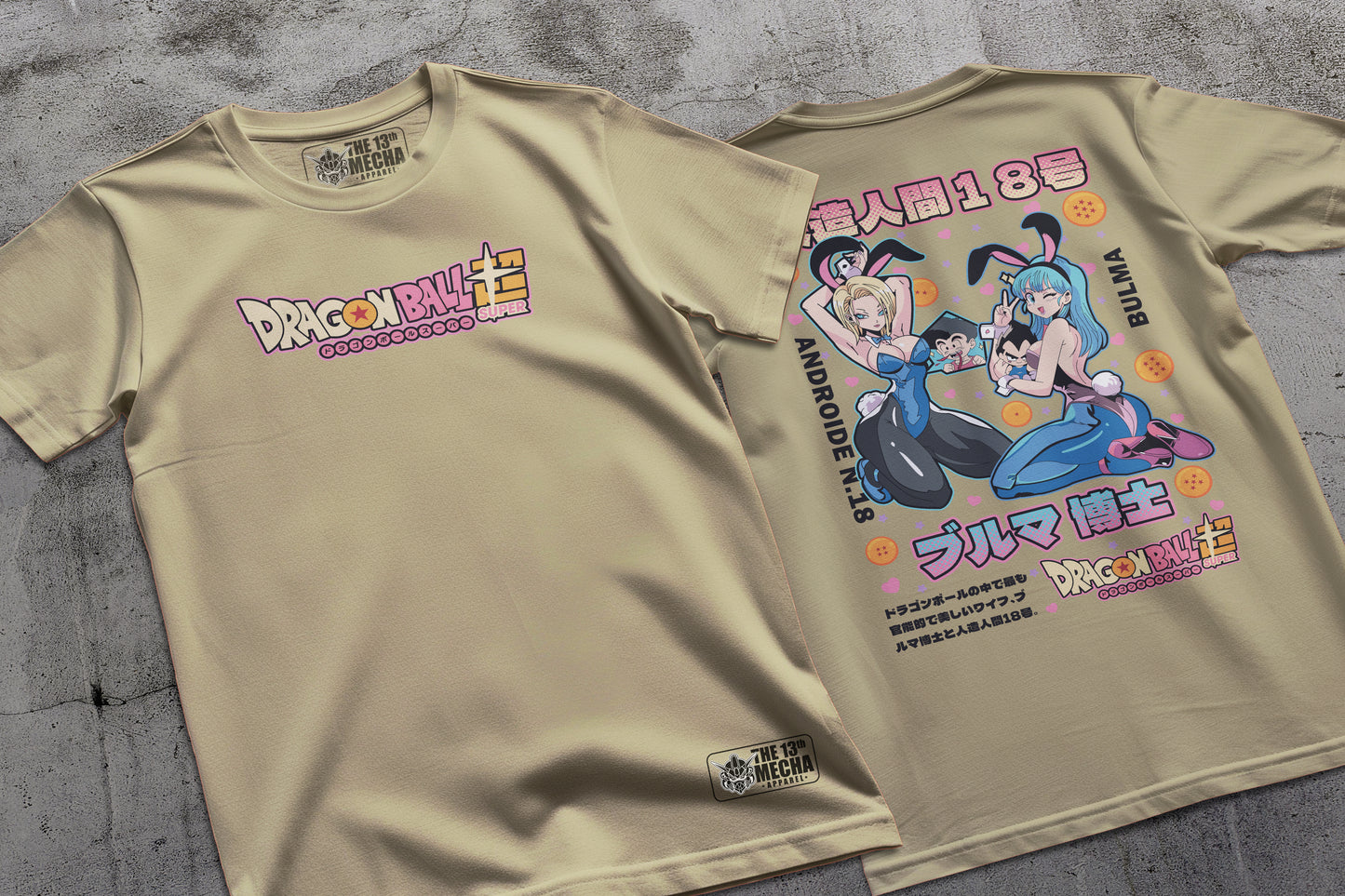 Dragon Ball - Anroid 18 and Bulma 01 Premium Anime Design, High Quality DTF Print, 100% Cotton Shirt