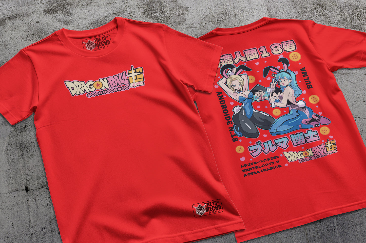 Dragon Ball - Anroid 18 and Bulma 01 Premium Anime Design, High Quality DTF Print, 100% Cotton Shirt