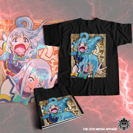 KonoSuba - Aqua 01  Premium Anime Design, High Quality DTF Print, 100% Cotton Shirt