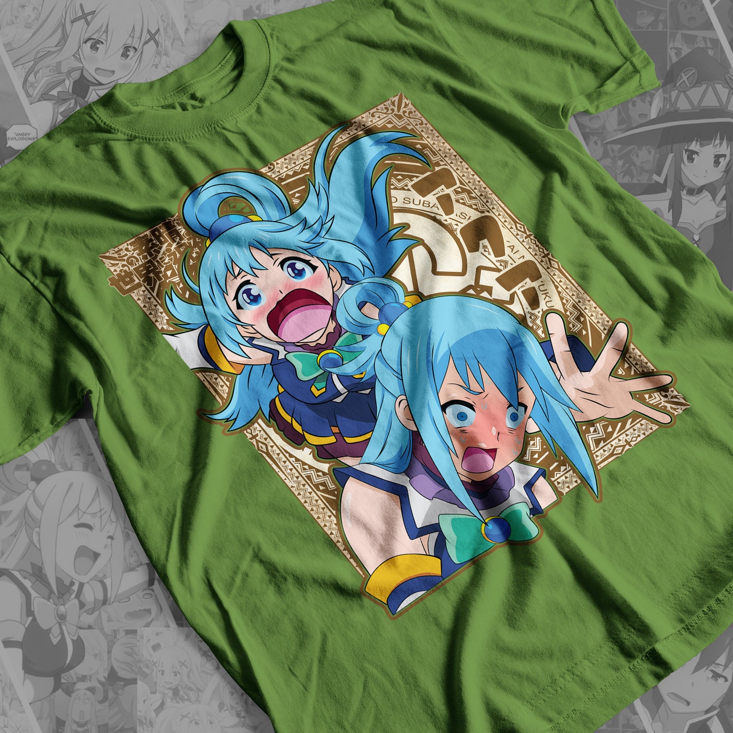 KonoSuba - Aqua 01  Premium Anime Design, High Quality DTF Print, 100% Cotton Shirt