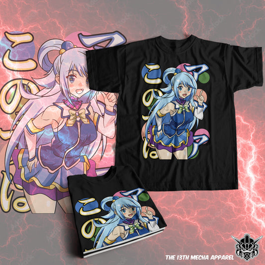 KonoSuba - Aqua 02  Premium Anime Design, High Quality DTF Print, 100% Cotton Shirt