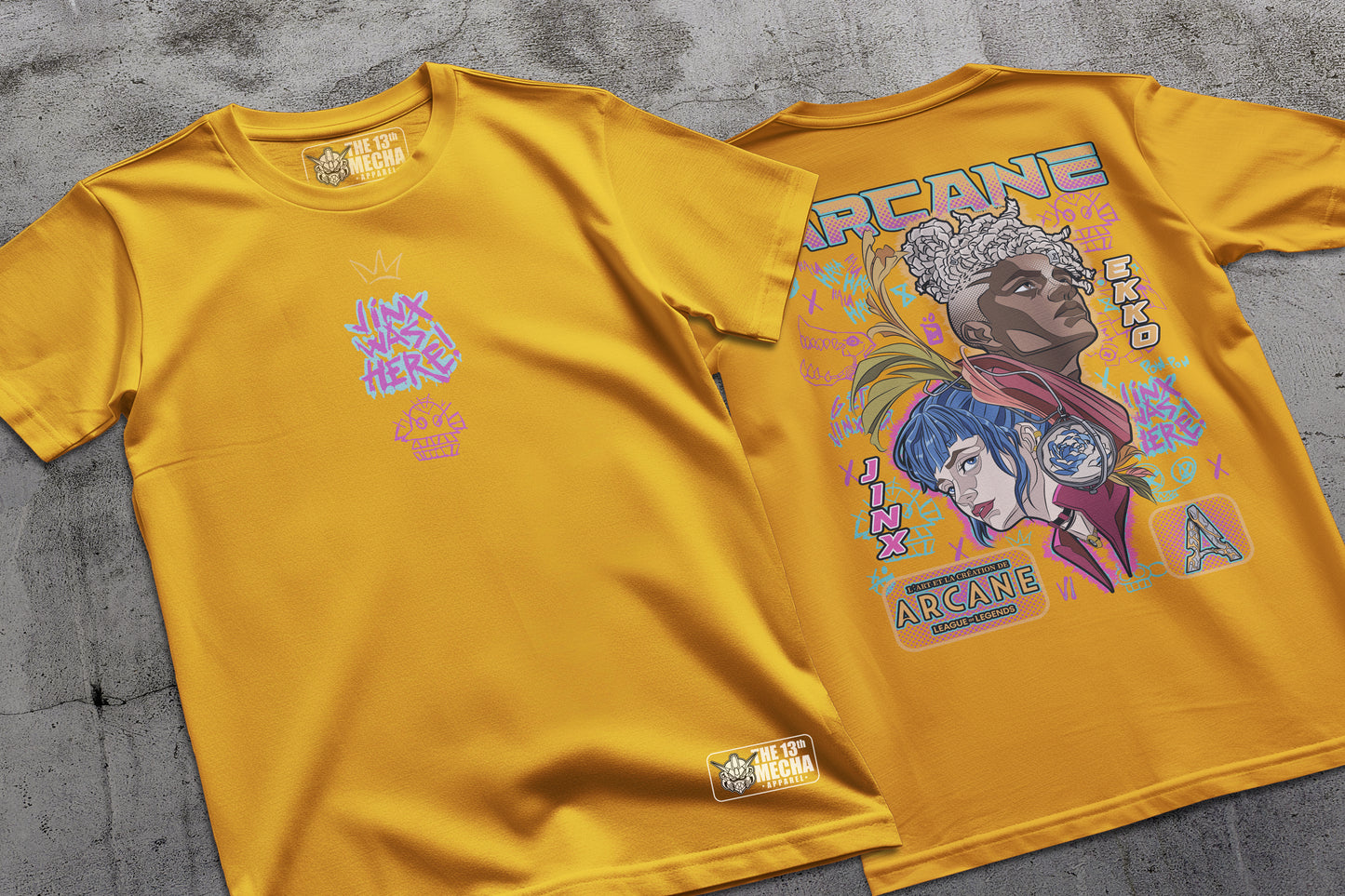 Arcane - Jinx and Ekko 01 Premium Anime Design, High Quality DTF Print, 100% Cotton Shirt