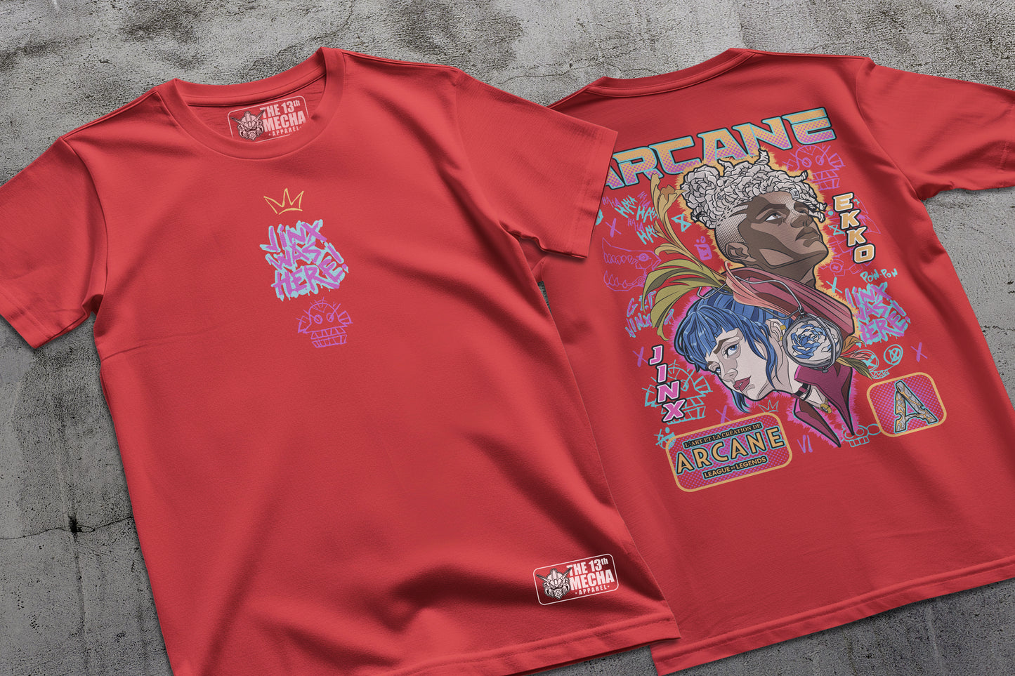 Arcane - Jinx and Ekko 01 Premium Anime Design, High Quality DTF Print, 100% Cotton Shirt
