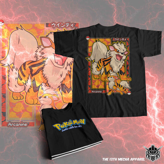 Pokemon - Arcanine 01 Premium Anime Design, High Quality DTF Print, 100% Cotton Shirt