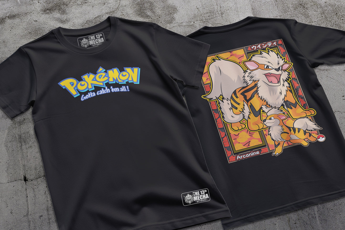 Pokemon - Arcanine 01 Premium Anime Design, High Quality DTF Print, 100% Cotton Shirt