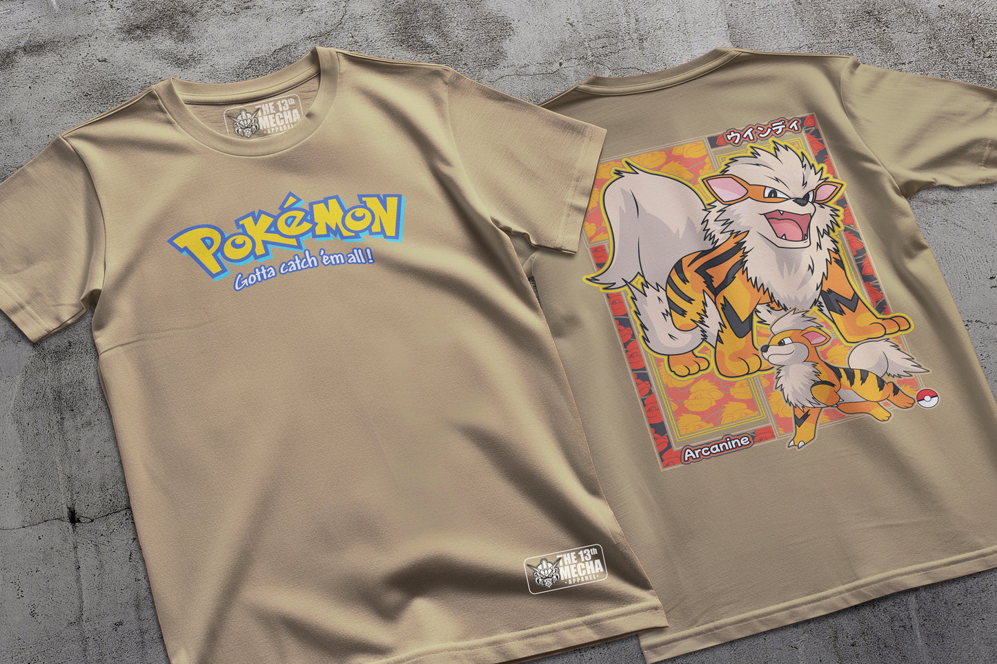 Pokemon - Arcanine 01 Premium Anime Design, High Quality DTF Print, 100% Cotton Shirt