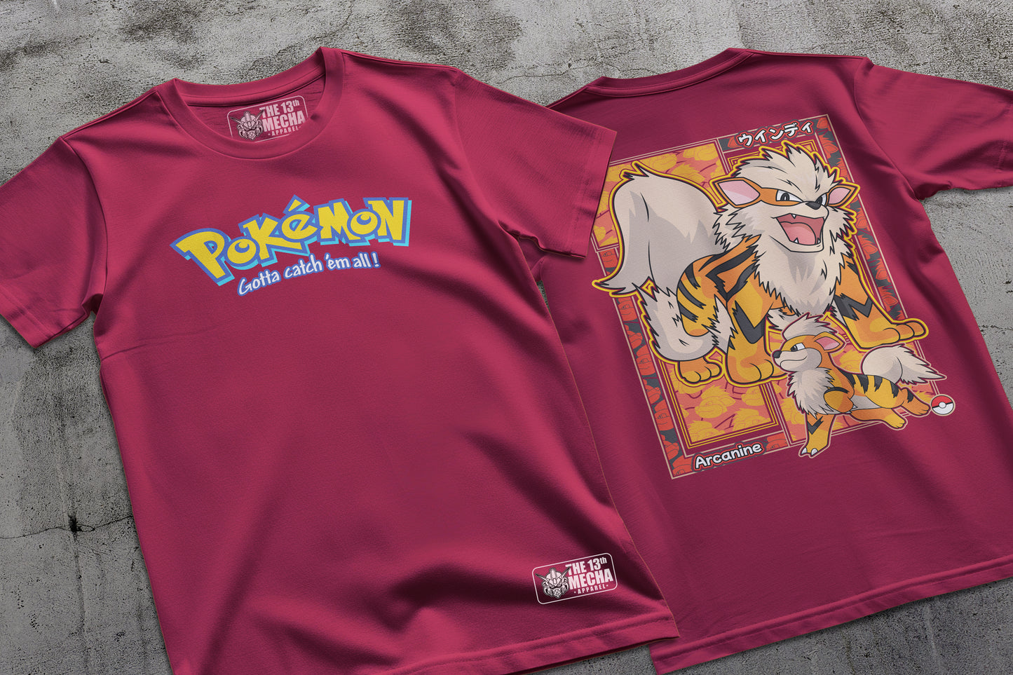 Pokemon - Arcanine 01 Premium Anime Design, High Quality DTF Print, 100% Cotton Shirt