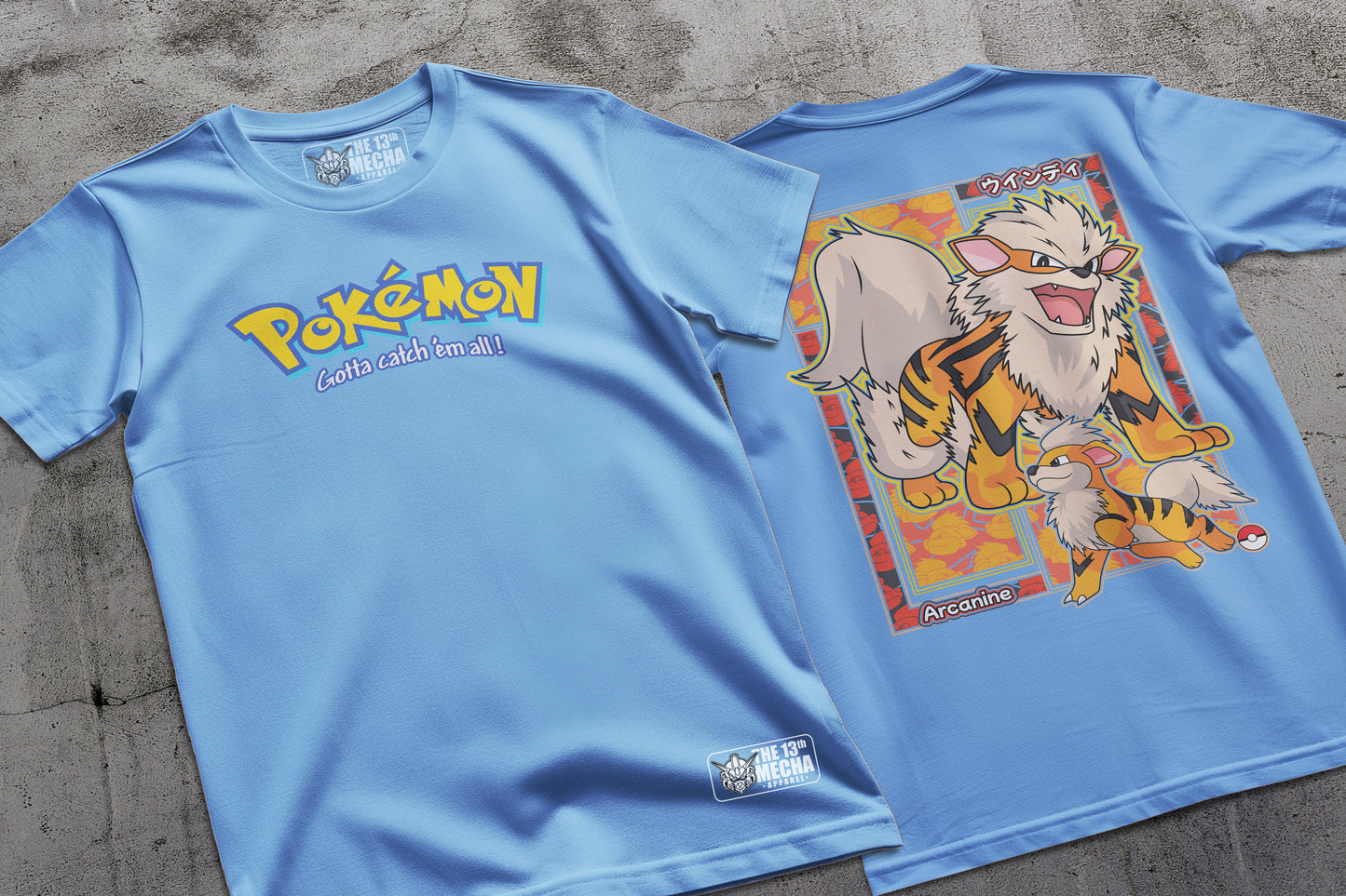 Pokemon - Arcanine 01 Premium Anime Design, High Quality DTF Print, 100% Cotton Shirt