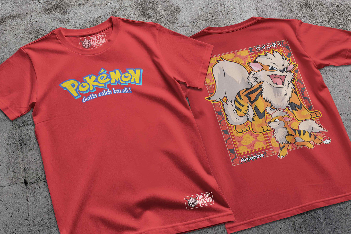 Pokemon - Arcanine 01 Premium Anime Design, High Quality DTF Print, 100% Cotton Shirt