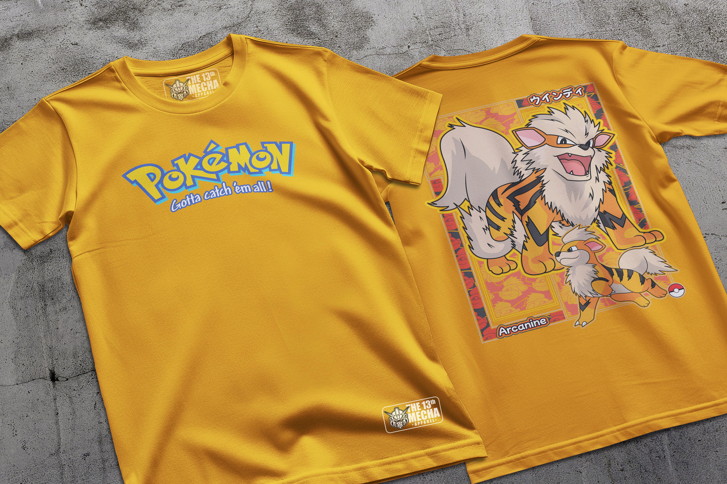 Pokemon - Arcanine 01 Premium Anime Design, High Quality DTF Print, 100% Cotton Shirt