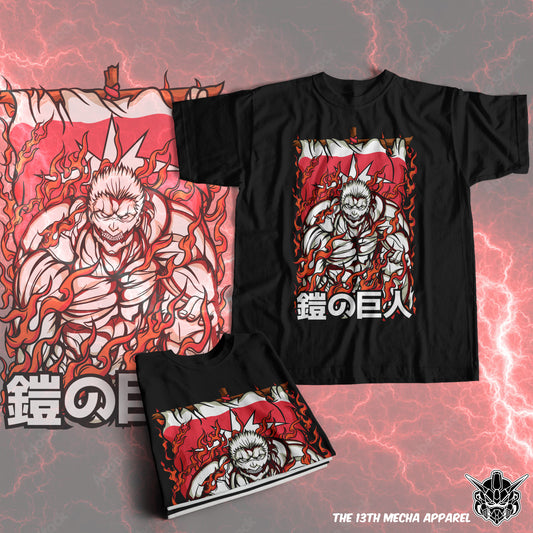 Attack on Titan - Armored Titan 01 Premium Anime Design, High Quality DTF Print, 100% Cotton Shirt