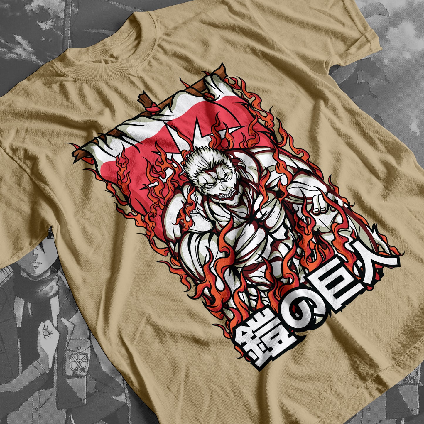 Attack on Titan - Armored Titan 01 Premium Anime Design, High Quality DTF Print, 100% Cotton Shirt