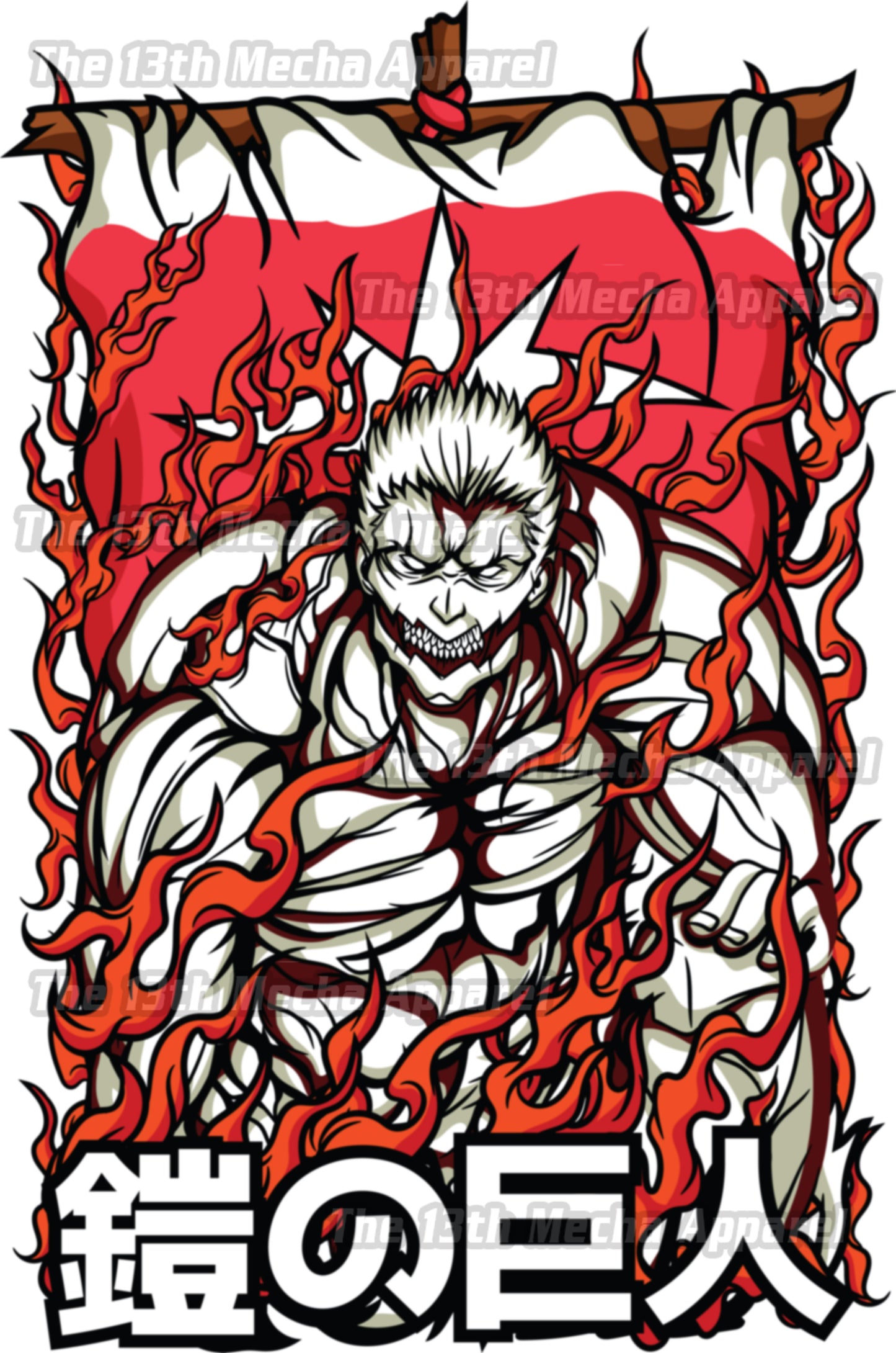 Attack on Titan - Armored Titan 01 Premium Anime Design, High Quality DTF Print, 100% Cotton Shirt