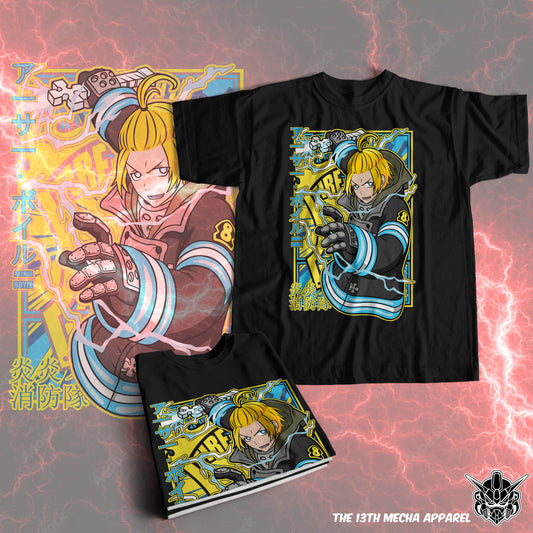 Fire Force- Arthur Boyle 01 Premium Anime Design, High Quality DTF Print, 100% Cotton Shirt