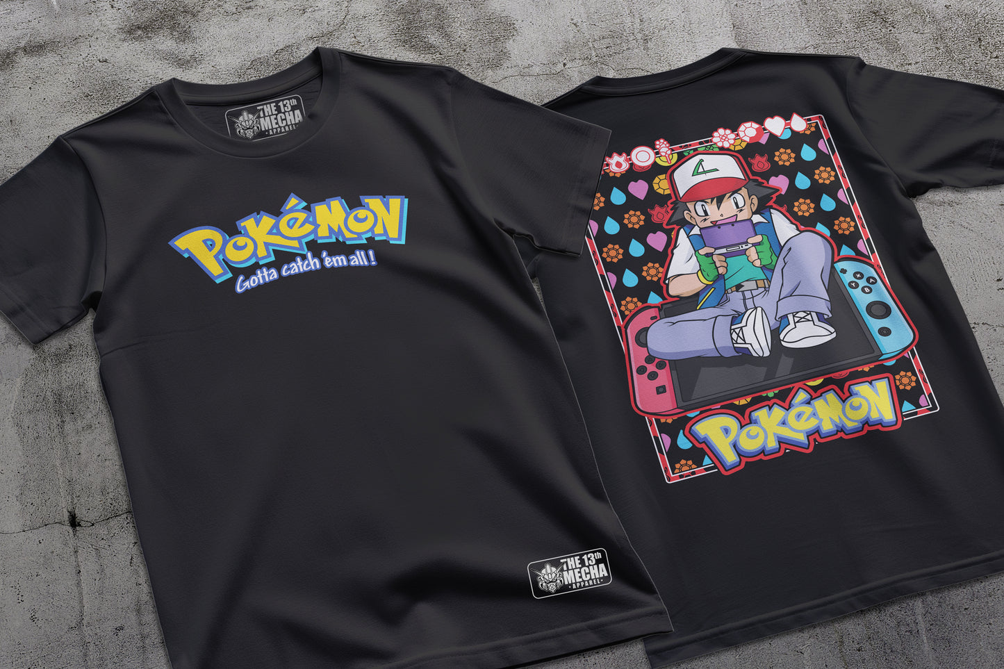 Pokemon - Ash Ketchum 01 Premium Anime Design, High Quality DTF Print, 100% Cotton Shirt