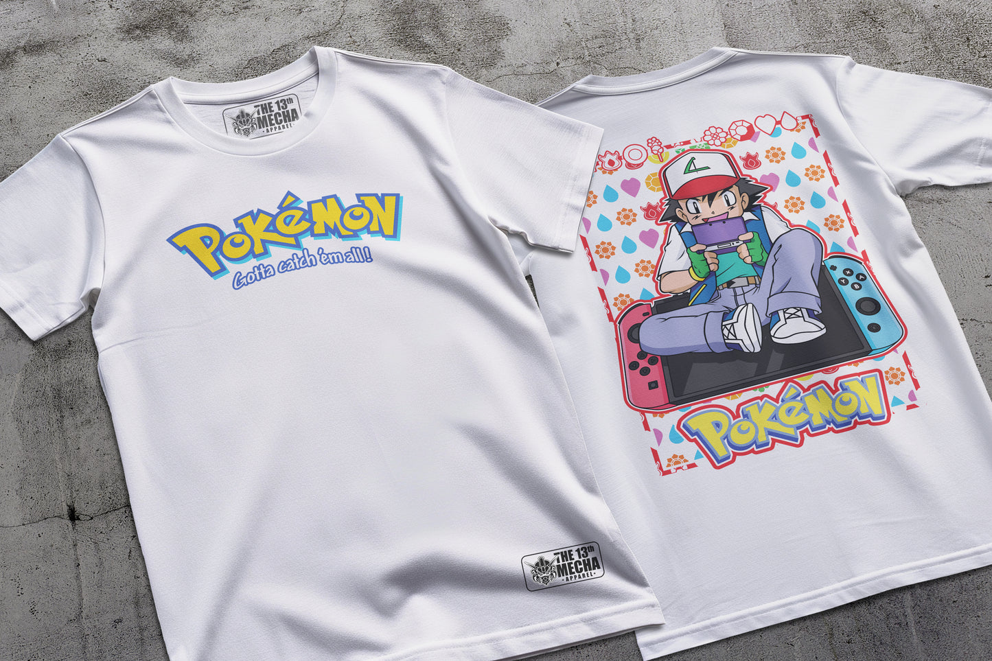Pokemon - Ash Ketchum 01 Premium Anime Design, High Quality DTF Print, 100% Cotton Shirt