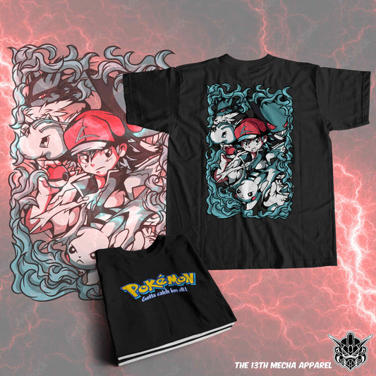 Pokemon - Ash Ketchum 02 Premium Anime Design, High Quality DTF Print, 100% Cotton Shirt