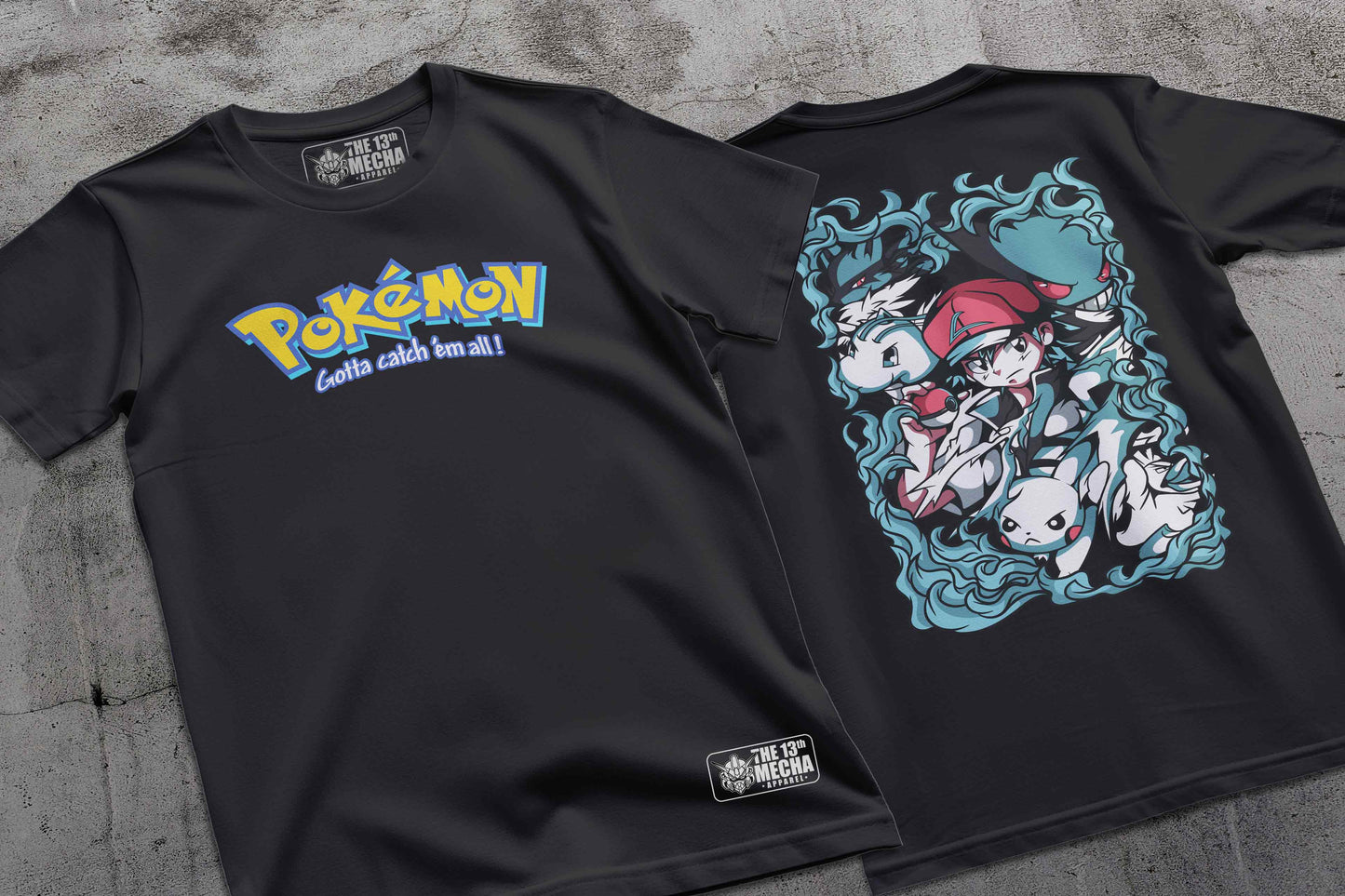 Pokemon - Ash Ketchum 02 Premium Anime Design, High Quality DTF Print, 100% Cotton Shirt