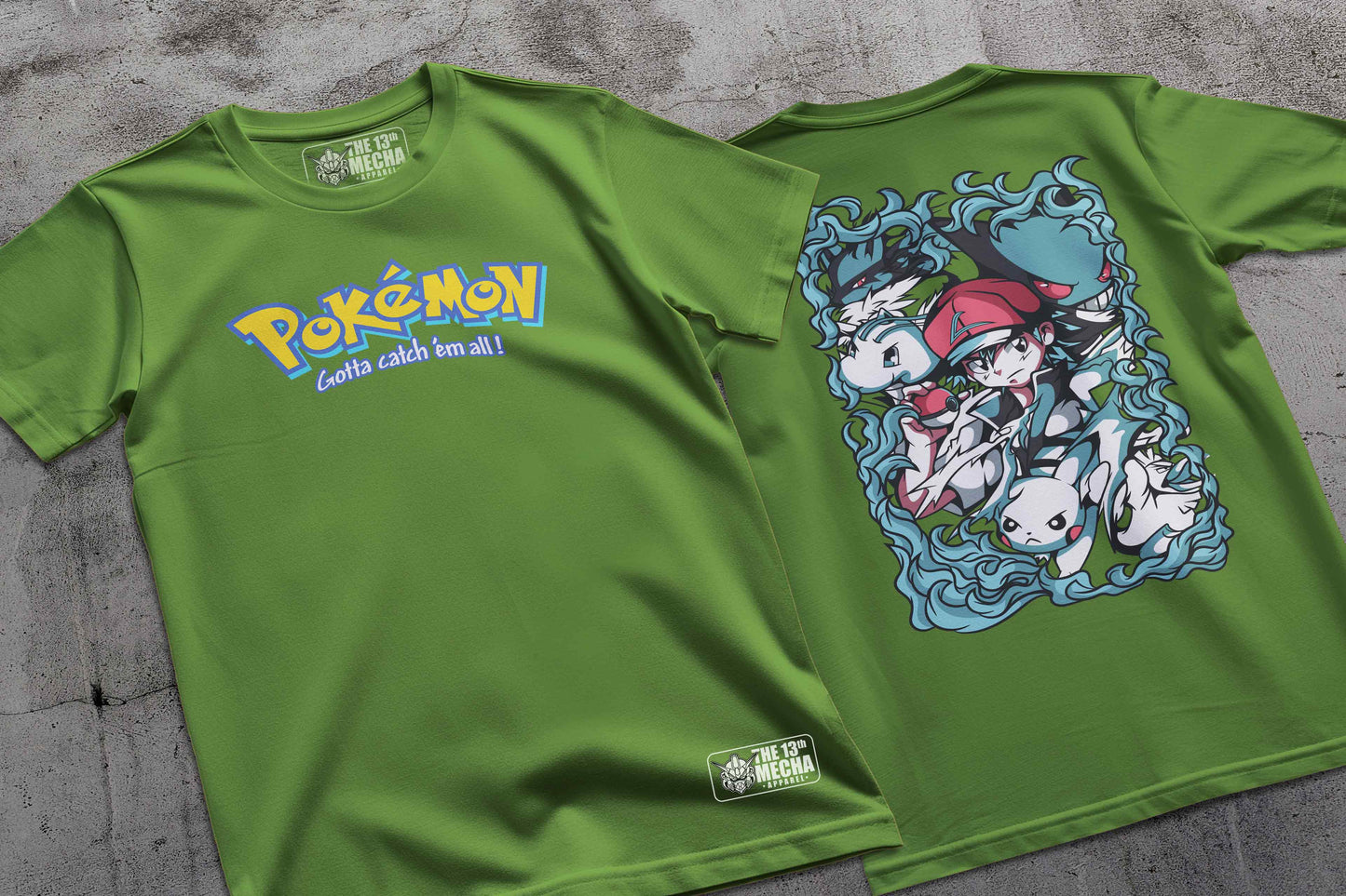 Pokemon - Ash Ketchum 02 Premium Anime Design, High Quality DTF Print, 100% Cotton Shirt