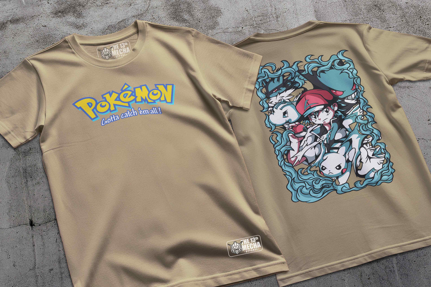 Pokemon - Ash Ketchum 02 Premium Anime Design, High Quality DTF Print, 100% Cotton Shirt