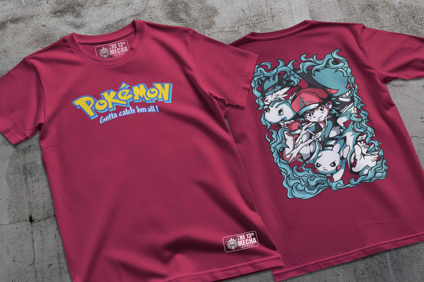 Pokemon - Ash Ketchum 02 Premium Anime Design, High Quality DTF Print, 100% Cotton Shirt