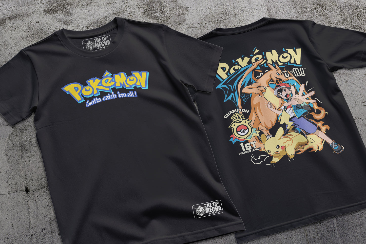 Pokemon - Ash Ketchum 03 Premium Anime Design, High Quality DTF Print, 100% Cotton Shirt