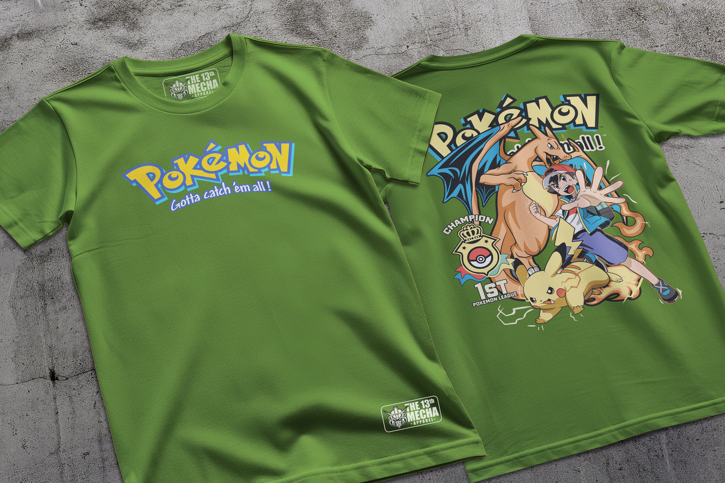 Pokemon - Ash Ketchum 03 Premium Anime Design, High Quality DTF Print, 100% Cotton Shirt