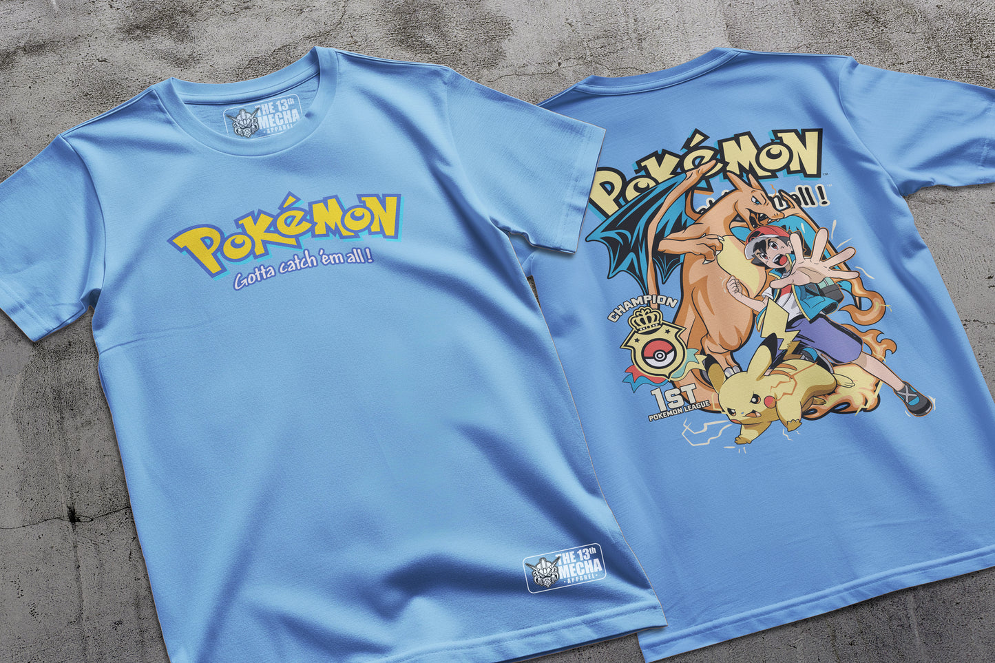 Pokemon - Ash Ketchum 03 Premium Anime Design, High Quality DTF Print, 100% Cotton Shirt