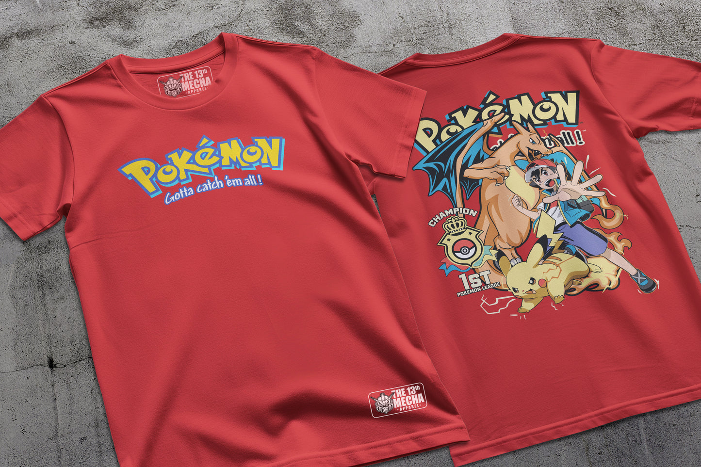 Pokemon - Ash Ketchum 03 Premium Anime Design, High Quality DTF Print, 100% Cotton Shirt