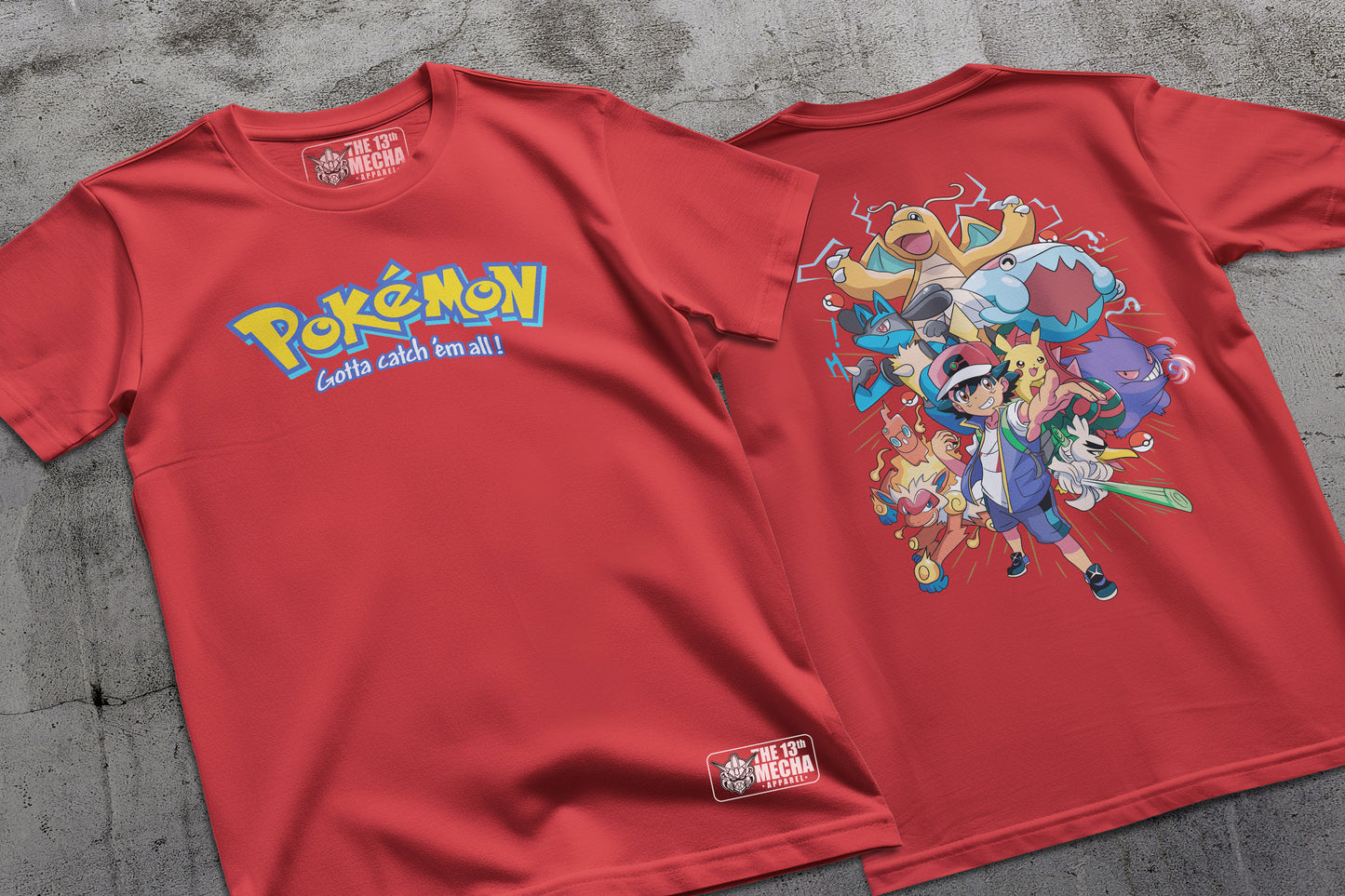Pokemon - Ash Ketchum 04 Premium Anime Design, High Quality DTF Print, 100% Cotton Shirt