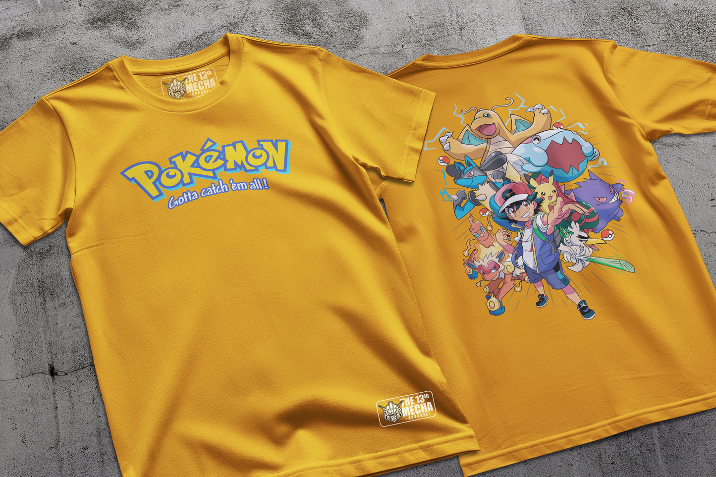Pokemon - Ash Ketchum 04 Premium Anime Design, High Quality DTF Print, 100% Cotton Shirt