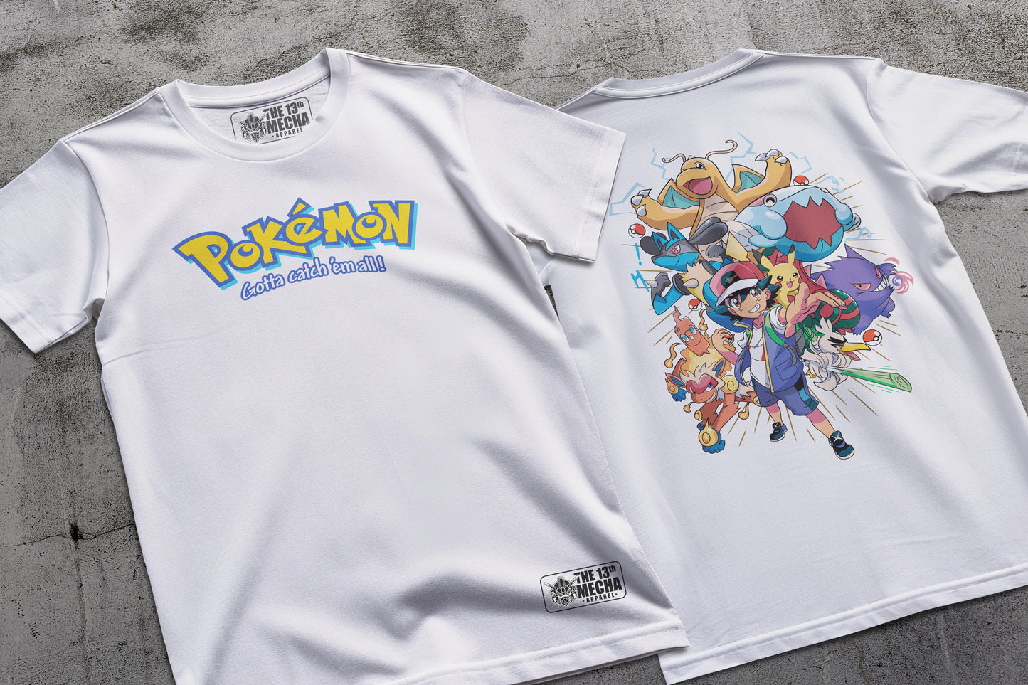 Pokemon - Ash Ketchum 04 Premium Anime Design, High Quality DTF Print, 100% Cotton Shirt